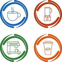 quente café e café liquidificador ícone vetor