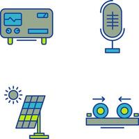 osciloscópio e amplificar ícone vetor