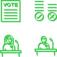 votação resultado e voto ícone vetor