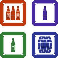 Cerveja garrafas e álcool ícone vetor