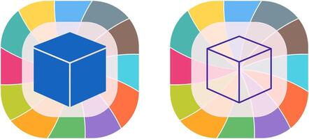 cúbico Projeto ícone Projeto vetor