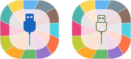 único USB cabo ícone Projeto vetor