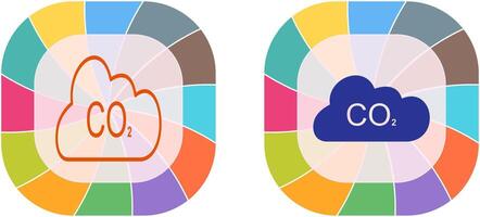 carbono dióxido ícone Projeto vetor