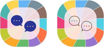 único conversação bolhas ícone Projeto vetor