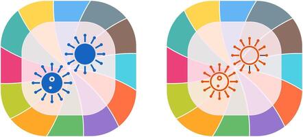 único vírus ícone Projeto vetor