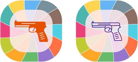 único pistola ícone Projeto vetor