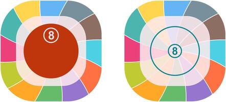 único oito bola ícone Projeto vetor