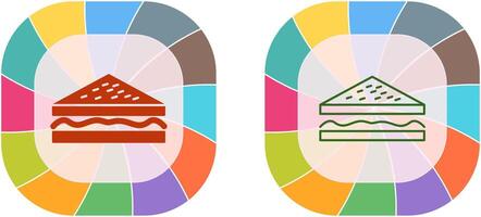 único sanduíche ícone Projeto vetor