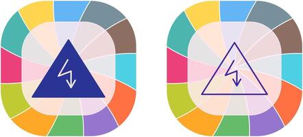 único eletricidade Perigo ícone Projeto vetor