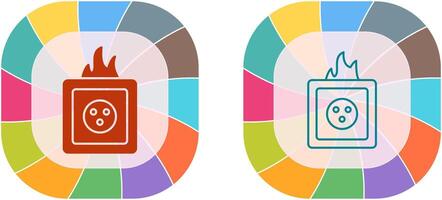 único fogo dentro tomada ícone Projeto vetor