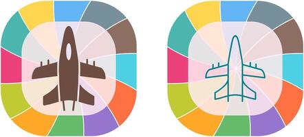 militares avião ícone Projeto vetor