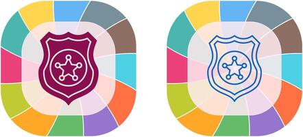 polícia escudo ícone Projeto vetor