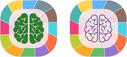 design de ícone do cérebro vetor