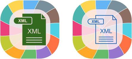 xml ícone Projeto vetor