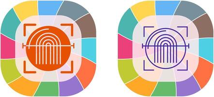 impressão digital scanner ícone Projeto vetor