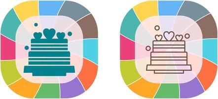 design de ícone de bolo de casamento vetor
