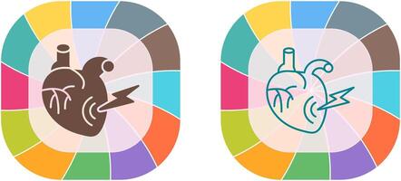 coração ataque ícone Projeto vetor
