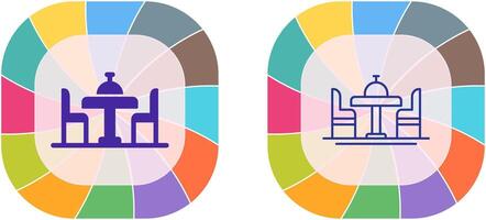 jantar mesa ícone Projeto vetor