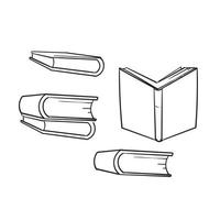 ilustração de ícone de livro doodle com vetor de estilo desenhado à mão isolado