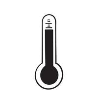 ilustração vetorial de ícone de termômetro de doodle desenhado à mão vetor
