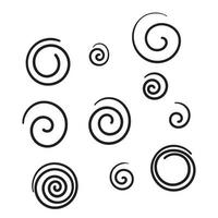 ilustração vetorial de espiral de doodle desenhado à mão vetor