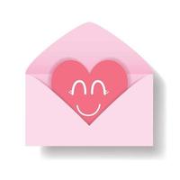 cartão comemorativo em forma de coração, estilo de arte recortada em papel vetor