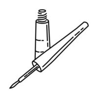 ícone do líquido do delineador. doodle desenhado à mão ou estilo de ícone de contorno vetor