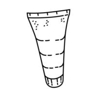ícone de gel de primer de rosto. doodle desenhado à mão ou estilo de ícone de contorno vetor