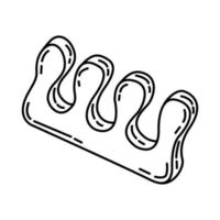ícone separador de dedo do pé. doodle desenhado à mão ou estilo de ícone de contorno vetor