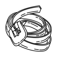 ícone de cintos. doodle desenhado à mão ou estilo de ícone de contorno vetor