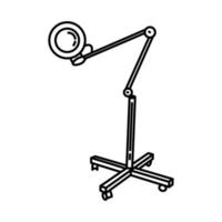 ícone da lâmpada de aumento. doodle desenhado à mão ou estilo de ícone de contorno vetor