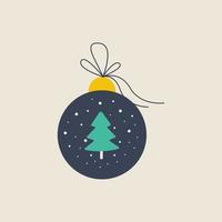 decorações para a árvore de natal. ilustração vetorial em estilo simples. vetor