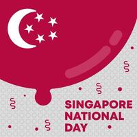 plano Cingapura nacional dia ilustração fundo vetor