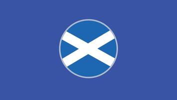 Escócia bandeira emblema europeu nações 2024 equipes países europeu Alemanha futebol símbolo logotipo Projeto ilustração vetor