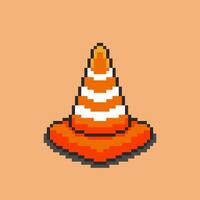 tráfego cone pixel arte. ilustração Projeto vetor