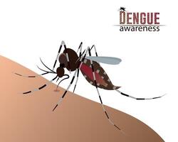 mosquito sucção sangue através humano pele ícone vetor