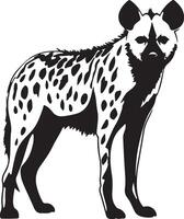 hiena silhueta ilustração branco fundo vetor