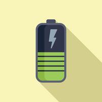 cobrando bateria status ícone plano . elétrico célula vetor