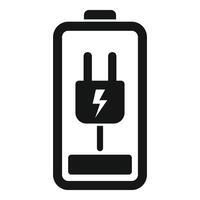 cobrando plugue bateria ícone simples . alcalino elétrico vetor