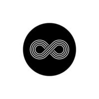 infinidade ícone . mobius ciclo forma ilustração placa. ilimitado símbolo. para sempre logotipo. vetor