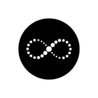 infinidade ícone . mobius ciclo forma ilustração placa. ilimitado símbolo. para sempre logotipo. vetor