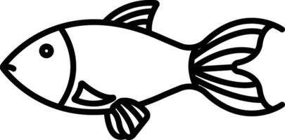 ilustração de contorno de peixe vetor