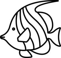 Heniochus peixe esboço ilustração vetor
