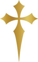 cristão Cruz céltico Cruz crucifixo, cristão cruzar, cristandade, ouro, dourado Cruz vetor