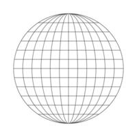 fio globo ícone. terra planeta esfera placa isolado em branco fundo. símbolo do global social problemas, pessoas reunião, viajando, todos por aí mundo Entrega. vetor