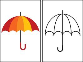 conjunto do guarda-chuvas vetor