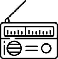 rádio esboço ilustrações vetor