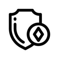 segurança ícone. linha ícone para seu local na rede Internet, móvel, apresentação, e logotipo Projeto. vetor