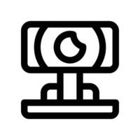 Webcam ícone. linha ícone para seu local na rede Internet, móvel, apresentação, e logotipo Projeto. vetor