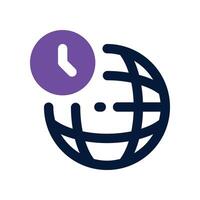 global ícone. dual tom ícone para seu local na rede Internet, móvel, apresentação, e logotipo Projeto. vetor